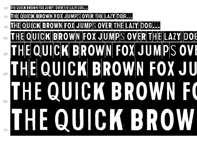 Human Error font waterfall